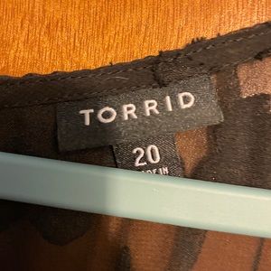 BLACK BURNOUT CHIFFON HI-LO DRESS